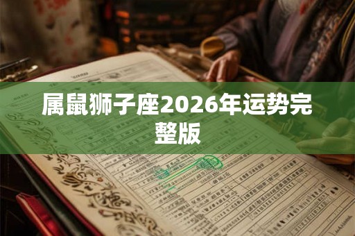 属鼠狮子座2026年运势完整版