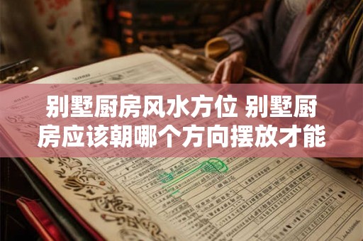 别墅厨房风水方位 别墅厨房应该朝哪个方向摆放才能符合风水