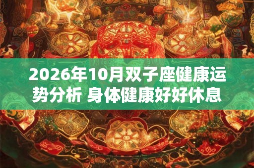 2026年10月双子座健康运势分析 身体健康好好休息 2026年10月双子座健康运势分析 身体健康好好休息
