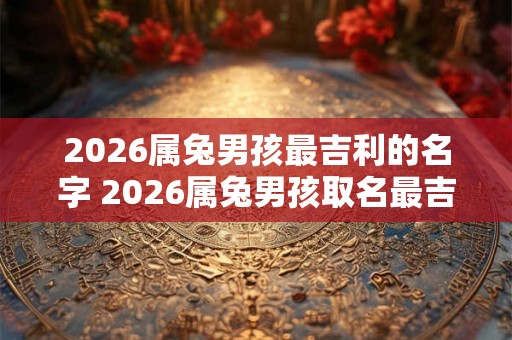 2026属兔男孩最吉利的名字 2026属兔男孩取名最吉利的字