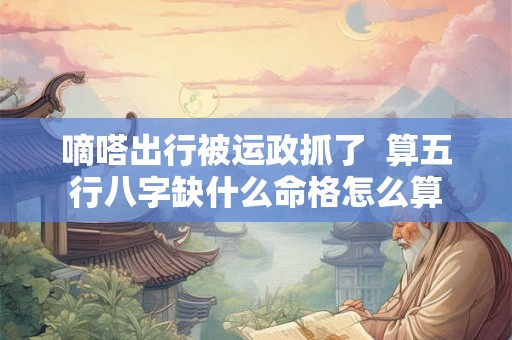 嘀嗒出行被运政抓了  算五行八字缺什么命格怎么算