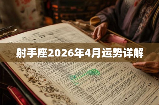射手座2026年4月运势详解