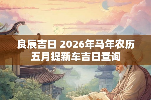 良辰吉日 2026年马年农历五月提新车吉日查询