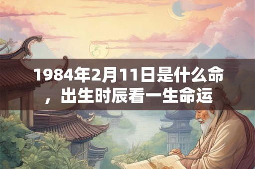 1984年2月11日是什么命，出生时辰看一生命运