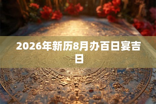 2026年新历8月办百日宴吉日