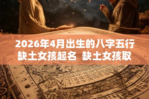 2026年4月出生的八字五行缺土女孩起名  缺土女孩取名推荐