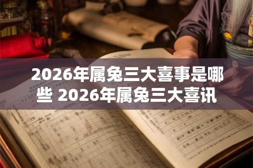 2026年属兔三大喜事是哪些 2026年属兔三大喜讯