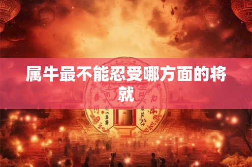 属牛最不能忍受哪方面的将就