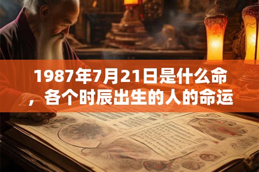 1987年7月21日是什么命，各个时辰出生的人的命运