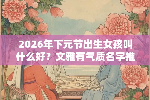 2026年下元节出生女孩叫什么好？文雅有气质名字推荐！