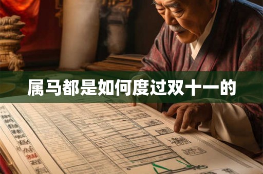 属马都是如何度过双十一的