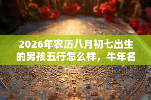 2026年农历八月初七出生的男孩五行怎么样，牛年名字推荐