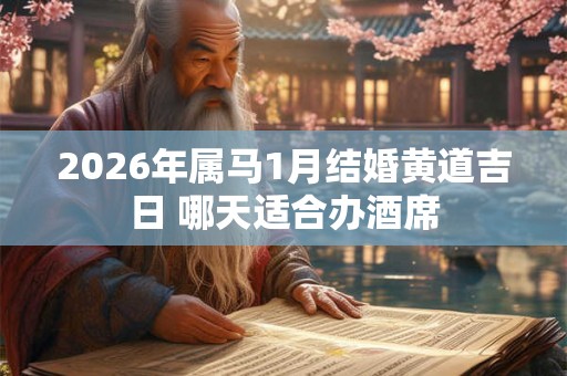2026年属马1月结婚黄道吉日 哪天适合办酒席