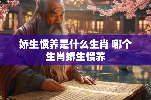 娇生惯养是什么生肖 哪个生肖娇生惯养