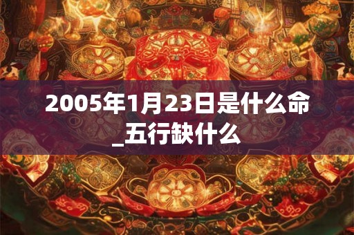 2005年1月23日是什么命_五行缺什么