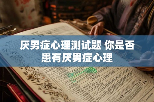 厌男症心理测试题 你是否患有厌男症心理
