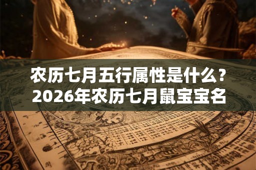 农历七月五行属性是什么?2026年农历七月鼠宝宝名字 农历七月五行属性是什么?2026年农历七月鼠宝宝名字
