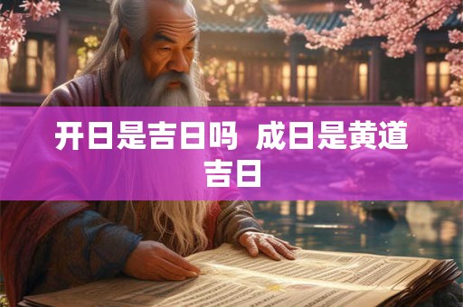 开日是吉日吗  成日是黄道吉日