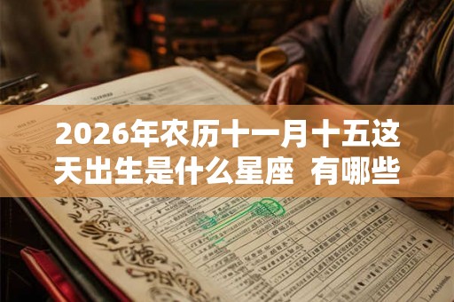 2026年农历十一月十五这天出生是什么星座  有哪些幸运色