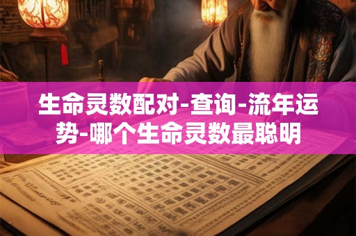 生命灵数配对-查询-流年运势-哪个生命灵数最聪明