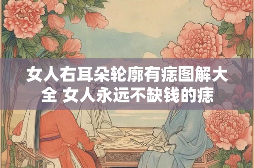女人右耳朵轮廓有痣图解大全 女人永远不缺钱的痣