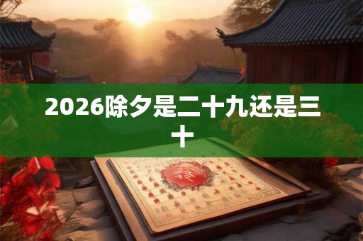 2026除夕是二十九还是三十