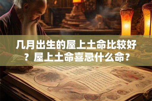 几月出生的屋上土命比较好？屋上土命喜忌什么命？