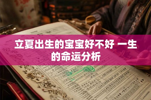 立夏出生的宝宝好不好 一生的命运分析
