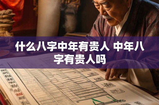 什么八字中年有贵人 中年八字有贵人吗 什么八字中年有贵人 中年八字有贵人吗