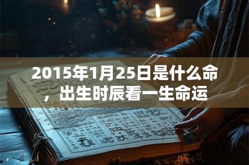 2015年1月25日是什么命，出生时辰看一生命运