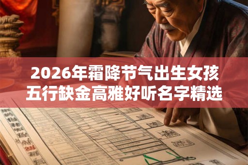 2026年霜降节气出生女孩五行缺金高雅好听名字精选
