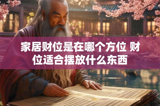 家居财位是在哪个方位 财位适合摆放什么东西