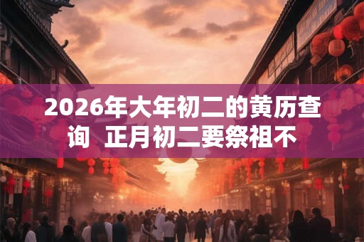 2026年大年初二的黄历查询  正月初二要祭祖不