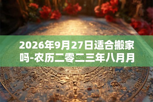 2026年9月27日适合搬家吗-农历二零二三年八月月十三日五行属什么