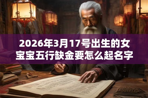 2026年3月17号出生的女宝宝五行缺金要怎么起名字 2026年3月17号出生的女宝宝五行缺金要怎么起名字