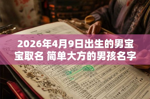 2026年4月9日出生的男宝宝取名 简单大方的男孩名字