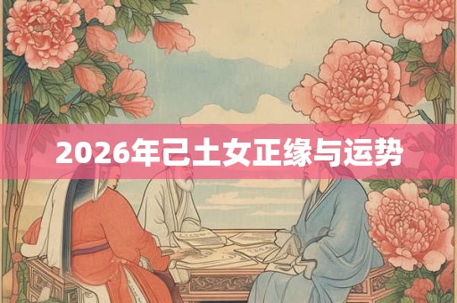 2026年己土女正缘与运势