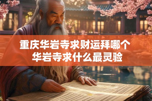 重庆华岩寺求财运拜哪个 华岩寺求什么最灵验 重庆华岩寺求财运拜哪个 华岩寺求什么最灵验