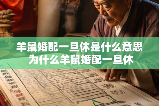 羊鼠婚配一旦休是什么意思 为什么羊鼠婚配一旦休