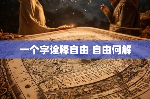 一个字诠释自由 自由何解