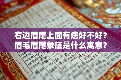 右边眉尾上面有痣好不好？眉毛眉尾象征是什么寓意？