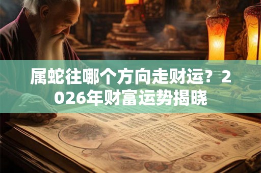 属蛇往哪个方向走财运？2026年财富运势揭晓