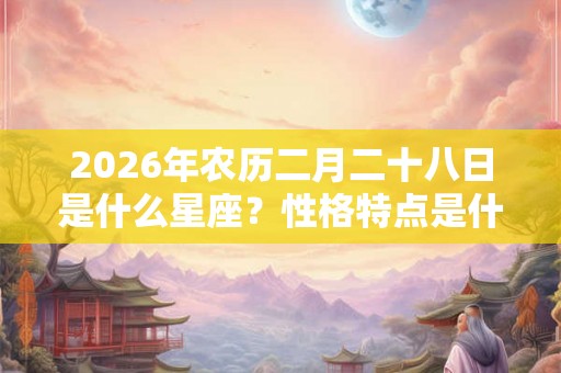 2026年农历二月二十八日是什么星座？性格特点是什么？