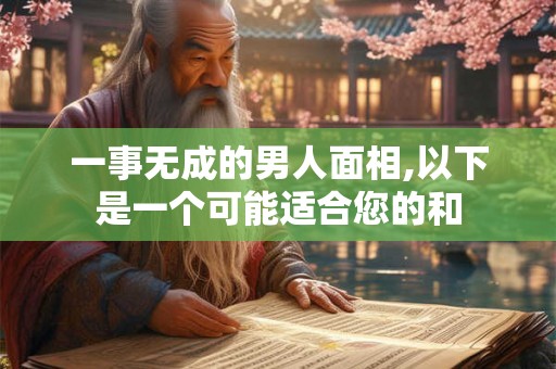 一事无成的男人面相,以下是一个可能适合您的和 一事无成的男人面相,以下是一个可能适合您的和