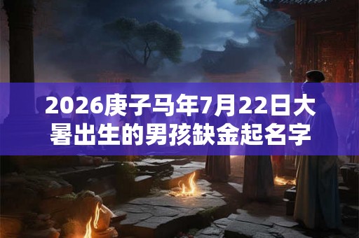 2026庚子马年7月22日大暑出生的男孩缺金起名字