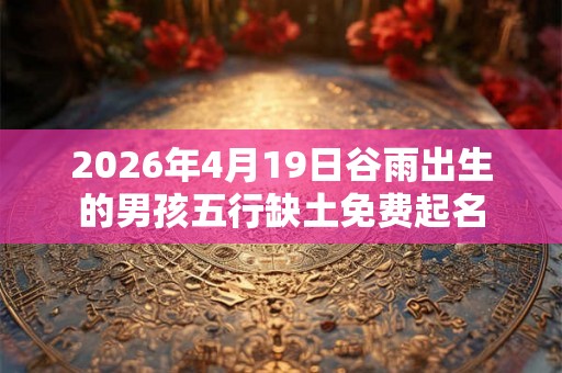 2026年4月19日谷雨出生的男孩五行缺土免费起名 2026年4月19日谷雨出生的男孩五行缺土免费起名