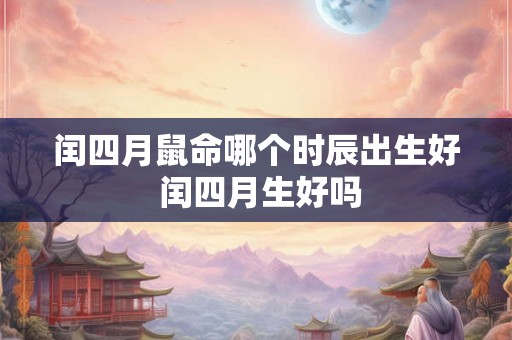闰四月鼠命哪个时辰出生好 闰四月生好吗