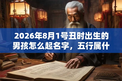 2026年8月1号丑时出生的男孩怎么起名字，五行属什么