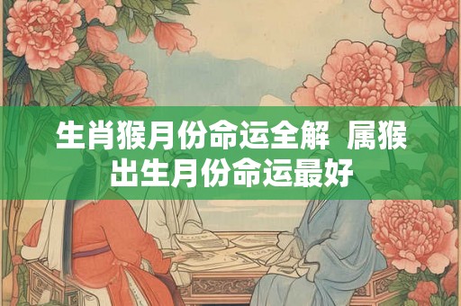 生肖猴月份命运全解  属猴出生月份命运最好