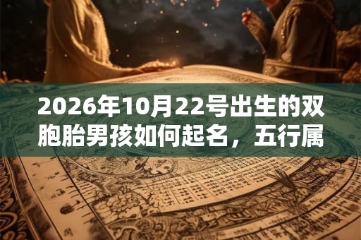 2026年10月22号出生的双胞胎男孩如何起名，五行属什么